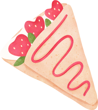 Strawberry crepe